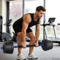 vidaXL 4-v-1 činkový set 40 kg Čierna a modrá Cement a železní piesok
