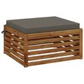 vidaXL 1-dielny sedací vankúš SOEST 100% polyester Sivá 80 x 80 x 7 cm