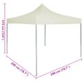 vidaXL Párty stan 200 x 200 x 315 cm Krémová Oxfordská látka