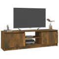 vidaXL TV skrinka dymový dub 120x30x35,5 cm spracované drevo