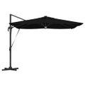 vidaXL Roma Parasol Čierna 286 x 284 x 270 cm Hliník a polyester