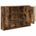 vidaXL Zrkadlová skrinka Dymová dub 80 x 17 x 55 cm Kompozitné drevo