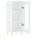 vidaXL Komoda biela 34,5x34x90 cm spracované drevo