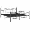 vidaXL Posteľný rám čierny kovový 200x200 cm