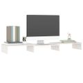 vidaXL Stojan na monitor biely 80x24x10,5 cm masívna borovica