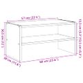 vidaXL Stohovateľný stojan na topánky Biely 60x30x30,5 cm