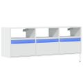vidaXL Nástenná TV skrinka s LED, biela 130x31x45 cm