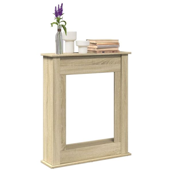 vidaXL Obloženie krbu dub sonoma 75x20x87,5 cm kompozitné drevo