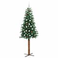 vidaXL Úzky vianočný stromček Zelená 210 cm