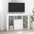 vidaXL Rohový LED TV kabinet 100x40x68cm Vysoko lesklá biela