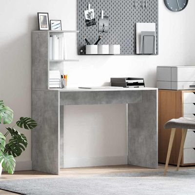 vidaXL Stôl Betónová šedá 102 x 50 x 124 cm Kompozitné drevo