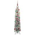 vidaXL Umelý vianočný stromček Zelená 180 cm PVC, oceľ a plast