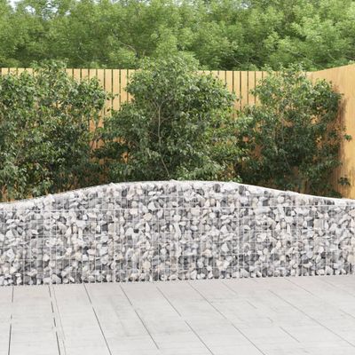 vidaXL Oblúkový gabionový kôš 6 ks 400x30x60/80 cm pozinkované železo