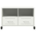 vidaXL TV skrinka biela 68x39x43,5 cm oceľ