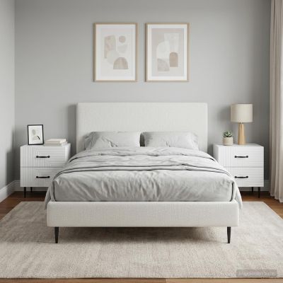 vidaXL Nočný stolík 2 ks Biela 43 x 34,5 x 47,5 cm Kompozitné drevo