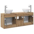 vidaXL Set kabinetov do kúpeľne 3 ks Dub artisan 49,5 x 41 x 64,5 cm