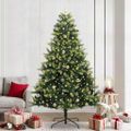 vidaXL Umelý skladací vianočný stromček 300 LED diód Zelená 240 cm