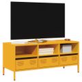vidaXL TV skrinka horčicovožltá 101,5x39x43,5 cm oceľ