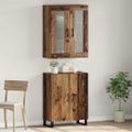 vidaXL Highboard 2 ks Staré drevo 69,5 x 34 x 180 cm Kompozitné drevo