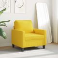 vidaXL Jednomiestna pohovka, svetložltá 60 cm, látka