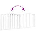 vidaXL Brána pre psa skladacia 2 panely biela 160 cm topoľové drevo