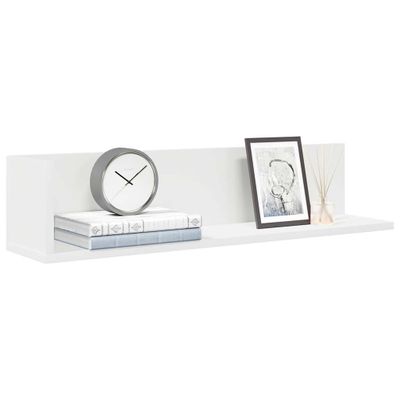 vidaXL Nástenné police 2 ks biele 60x11,5x18 cm kompozitné drevo