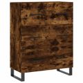 vidaXL Vysoká skrinka dymový dub 69,5x34x180 cm spracované drevo