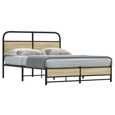 vidaXL Posteľný rám bez matraca 140x200 cm dub sonoma kompozitné drevo