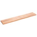 vidaXL Kúpeľňová doska bledohnedá 220x40x(2-6) cm ošetrený masív