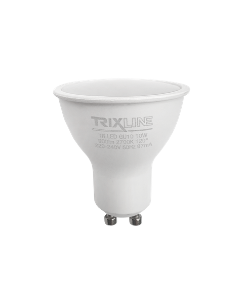 LED žiarovka Trixline 10W 900lm GU10 teplá biela