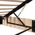 vidaXL Posteľový rám s úložným priestorom Prírodná 200 x 200 cm