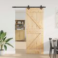 vidaXL Posuvné dvere NARVIK Prírodná a čierna 80 x 210 cm (152,5 cm)
