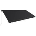 vidaXL Ručne zaťahovacia markíza s LED antracitová 600x300 cm
