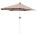 vidaXL Záhradný slnečník 294 x 150 x 224 cm Polyester a oceľ Sivohnedá