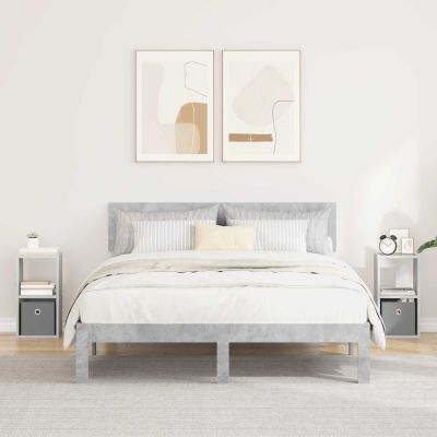vidaXL Nočný stolík 2 pcs Betónová šedá 25,5 x 22 x 49,5 cm