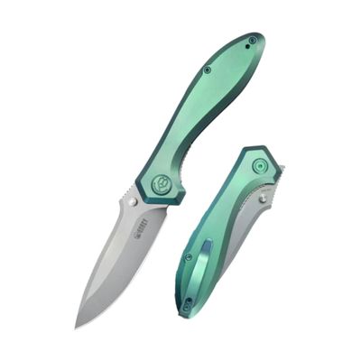 Kubey KB314S Ruckus Green vreckový nôž 8,4 cm, zelená, titán