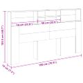 vidaXL Skrinka na čelo postele staré drevo 180x19x103,5 cm komp. drevo