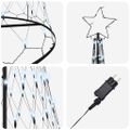 vidaXL LED vianočný stromček s 455 LED-i Studená biela 399 cm Kov