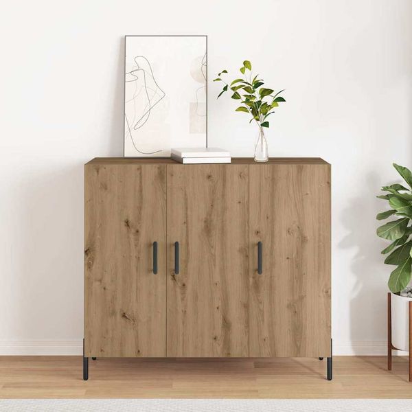 vidaXL Servírovacia skriňa Remeselný dub 90 x 34 x 80 cm