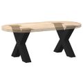 vidaXL Nohy konferenčného stolíka v tvare X, 2 ks, čierne, 50 x (42-43) cm, oceľové