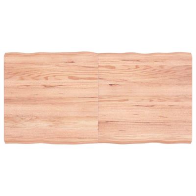 vidaXL Stolová doska svetlohnedá 120x60x(2-6)cm ošetrený masív hrany