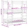 vidaXL Trojitá poschodová posteľ 80x200 cm borovicový masív