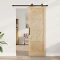 vidaXL Posuvné dvere ORKDAL 73,5 x 211 cm Borovicový masív Prírodná