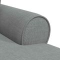 vidaXL Pufa s sukňou 3 ks Svetlosivá látka 91 x 157 x 91 cm