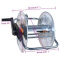 vidaXL Hadicový bubon nástenný pre 50 m 1/2" / 35 m 3/4" hadicu oceľ