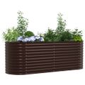 vidaXL Zvýšený záhon Hnedá 240 x 80 x 81 cm Oceľ