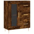 vidaXL Vysoká skrinka dymový dub 69,5x34x180 cm spracované drevo