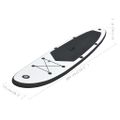 vidaXL Nafukovací Stand up paddleboard, čierno biely