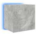 vidaXL TV nástenné skrinky s LED svetlami 2 ks betón.sivé 40,5x35x40cm