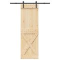 vidaXL Posuvné dvere NARVIK 70 x 210 cm (152,5 cm) Prírodná a čierna